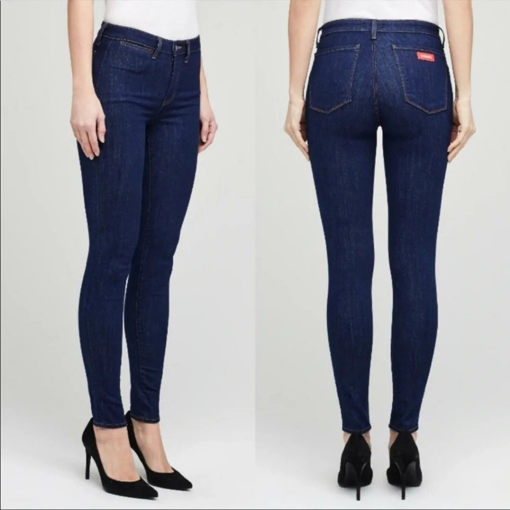 L’AGENCE Zeppelin 70s High Rise Skinny Jeans Rinse Denim Casual Women’s 25